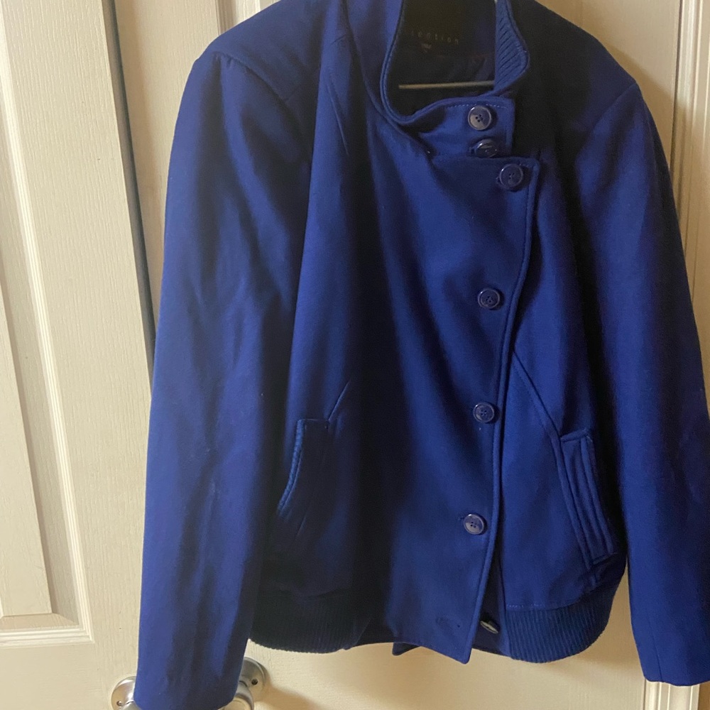 Blue plus size 3x deep blue coat